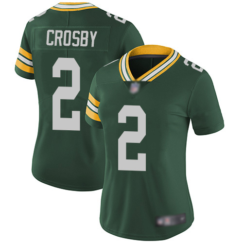 Green Bay Packers Limited Green Women 2 Crosby Mason Home Jersey Nike NFL Vapor Untouchable